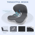 Truck Seat Cushion Memory Foam Lumbar Support Pad