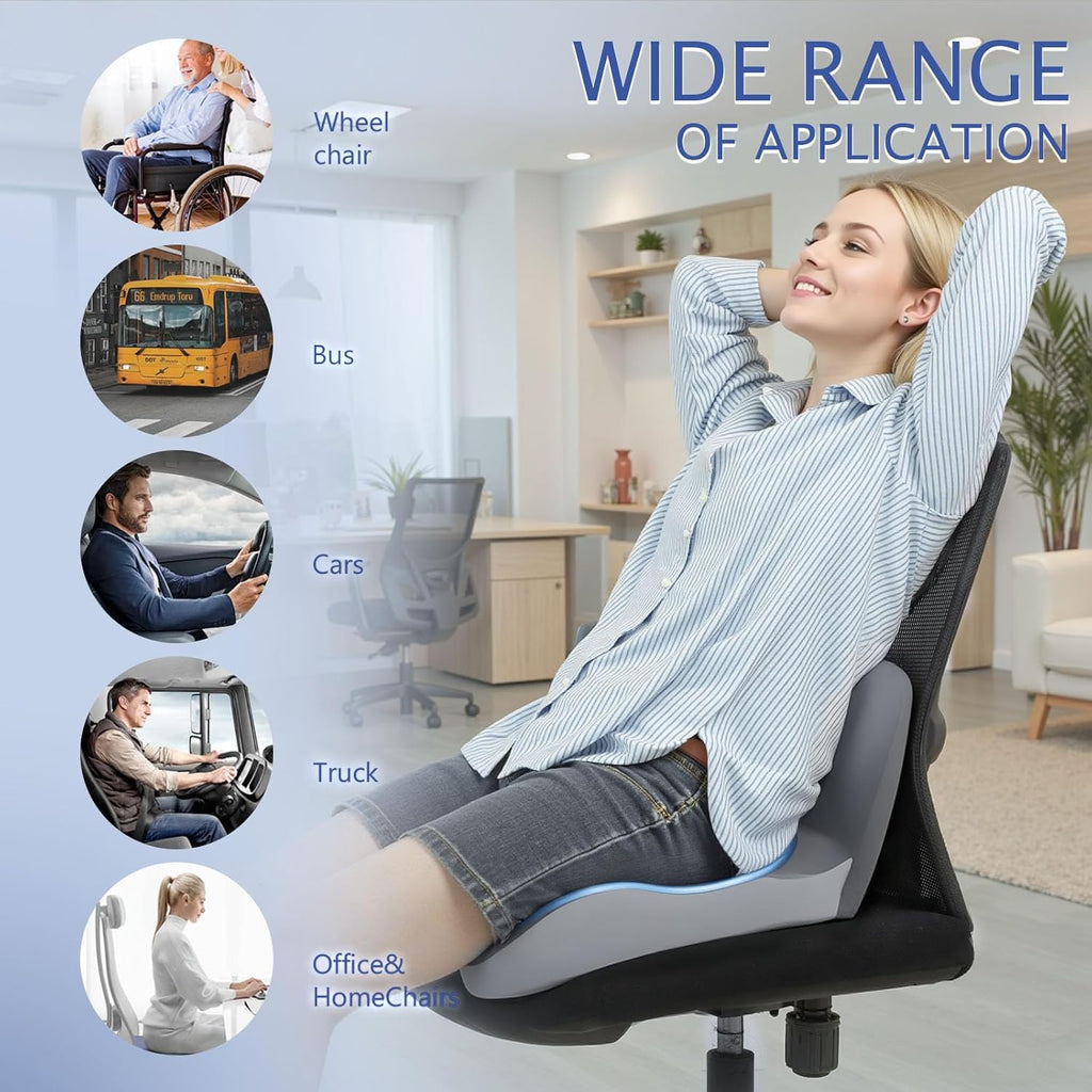 Truck Seat Cushion Memory Foam Lumbar Support Pad