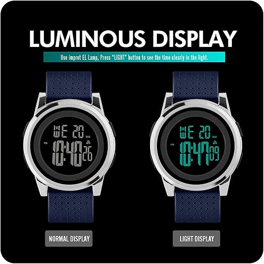 Digital Ultra-Thin Round Waterproof Sports Digital Wristwatch