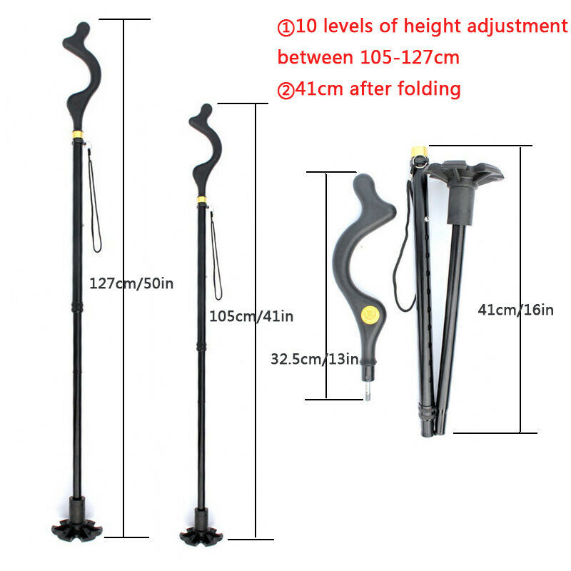 Adjustable Walking Cane with Ergonomic Grip Lightweight Walking Stick