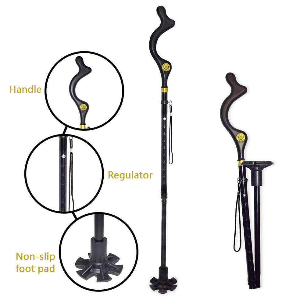 Adjustable Walking Cane with Ergonomic Grip Lightweight Walking Stick