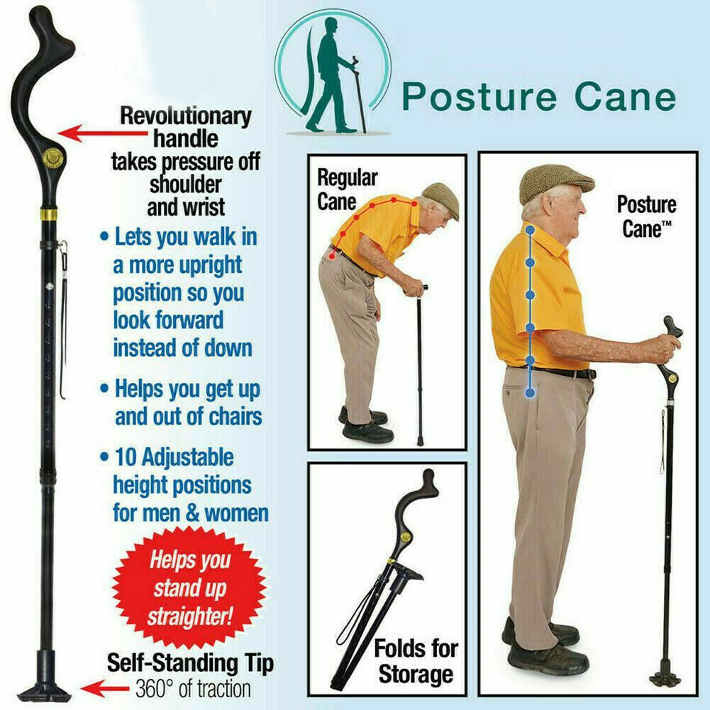 Adjustable Walking Cane with Ergonomic Grip Lightweight Walking Stick