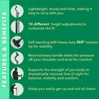 Adjustable Walking Cane with Ergonomic Grip Lightweight Walking Stick