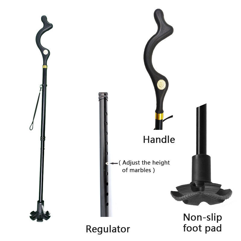 Adjustable Walking Cane with Ergonomic Grip Lightweight Walking Stick