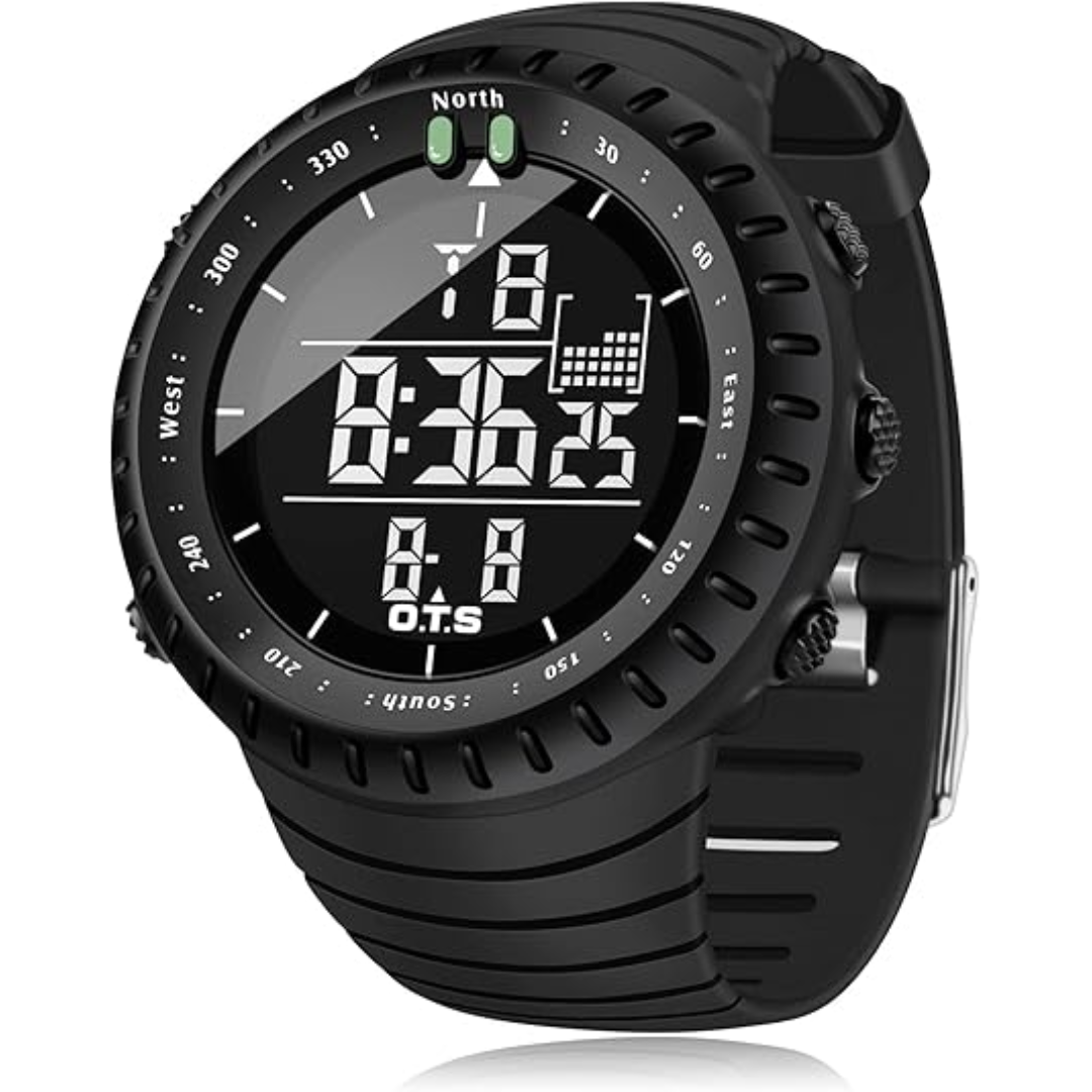Men's Waterproof Analog Digital Round Sports Watch