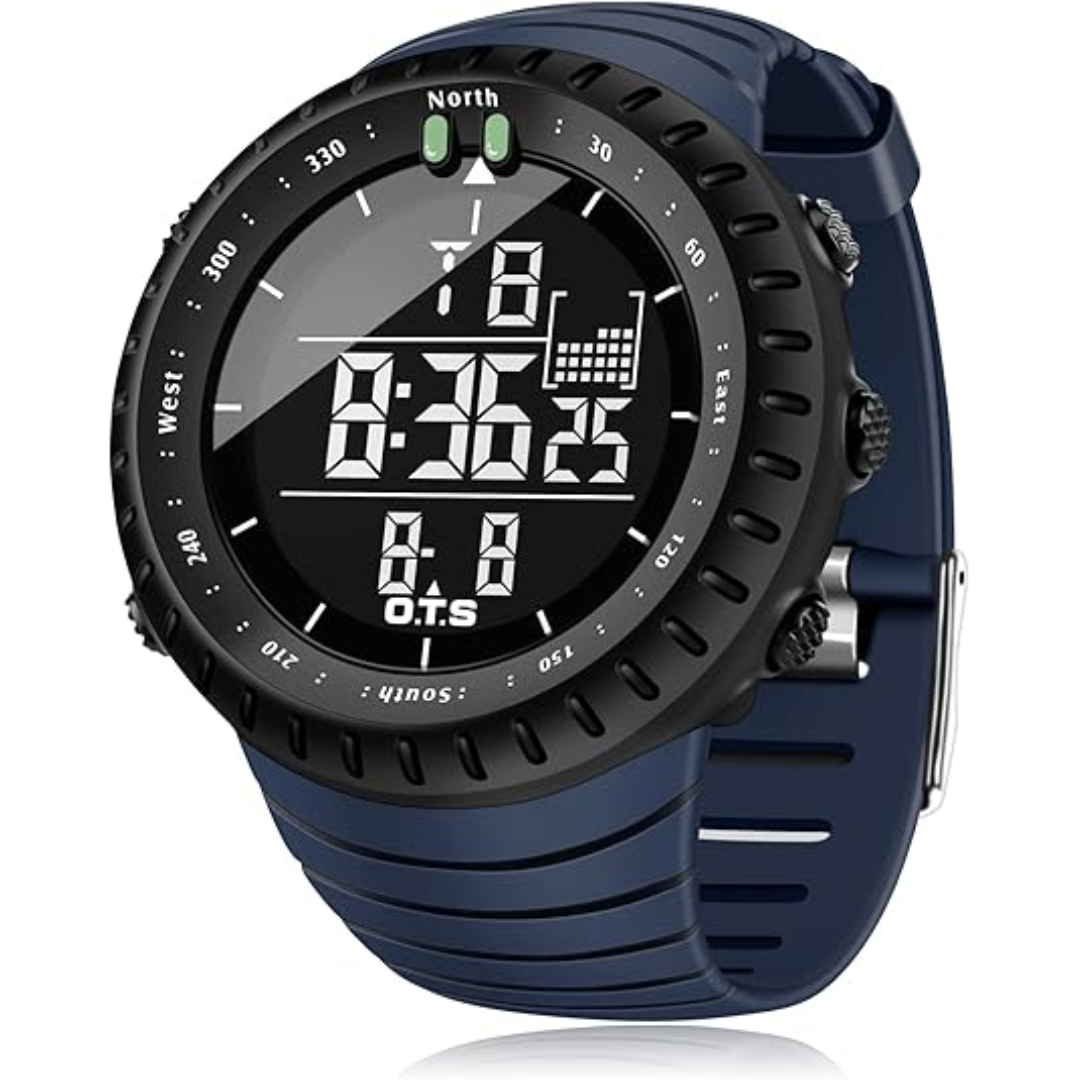 Men's Waterproof Analog Digital Round Sports Watch