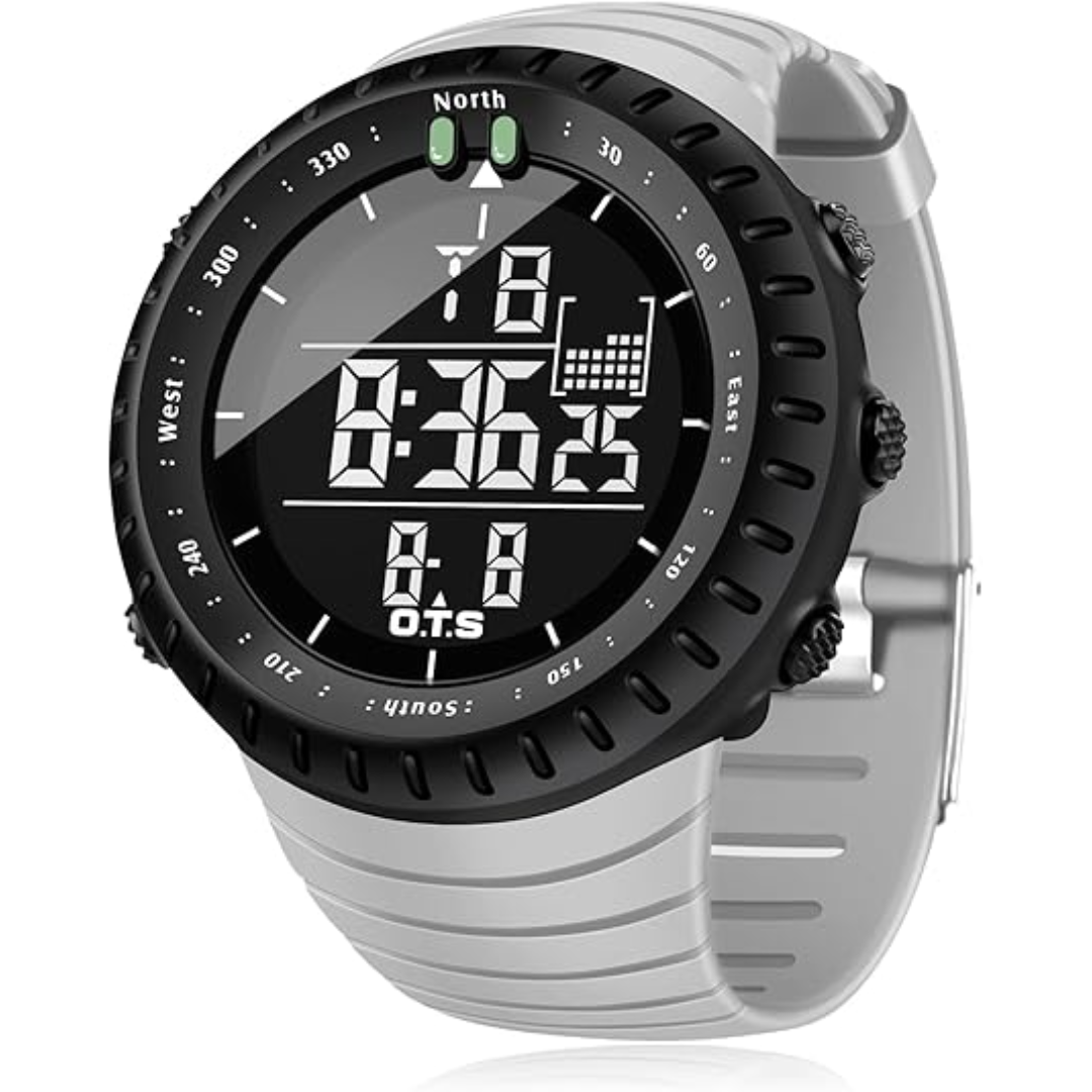 Men's Waterproof Analog Digital Round Sports Watch