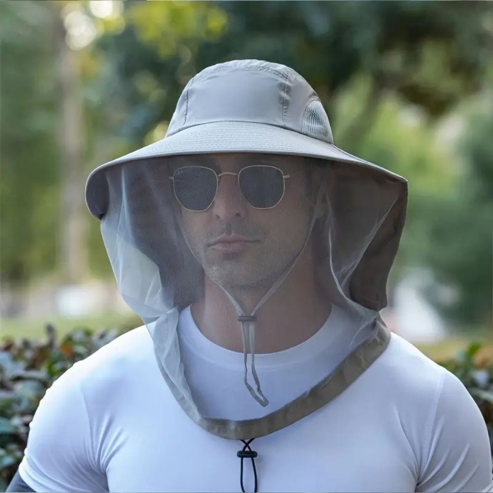 Wide Brim Sun Protection Mosquito Repellent Outdoor Hat