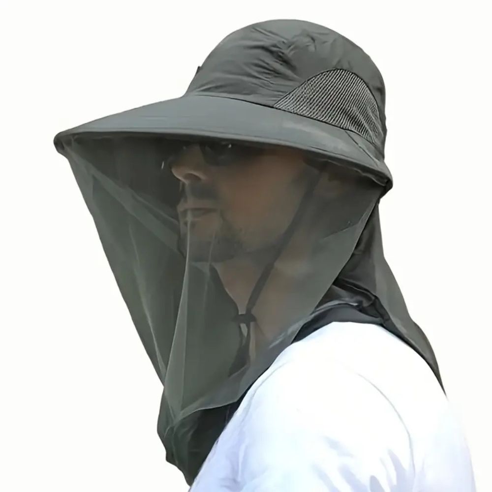 Wide Brim Sun Protection Mosquito Repellent Outdoor Hat