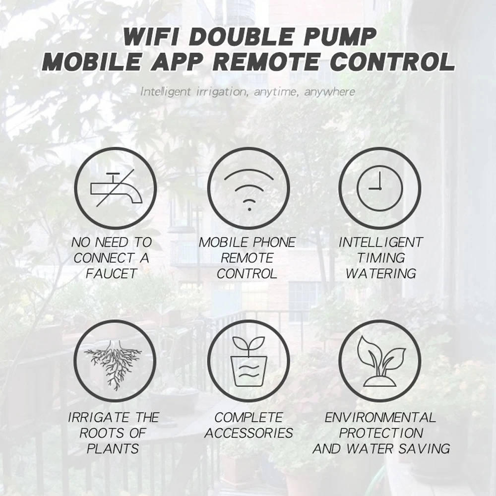 WiFi Automatic Plant Watering System for 20 Pots Smart Irrigation Kit