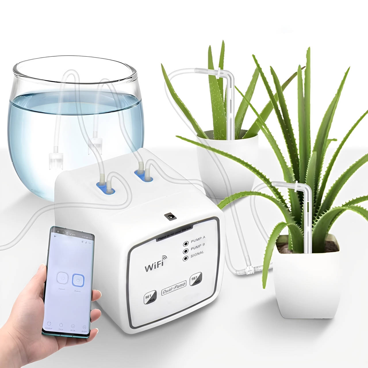 WiFi Smart Plant Watering System Automatic Irrigation Controller for 20 Pots