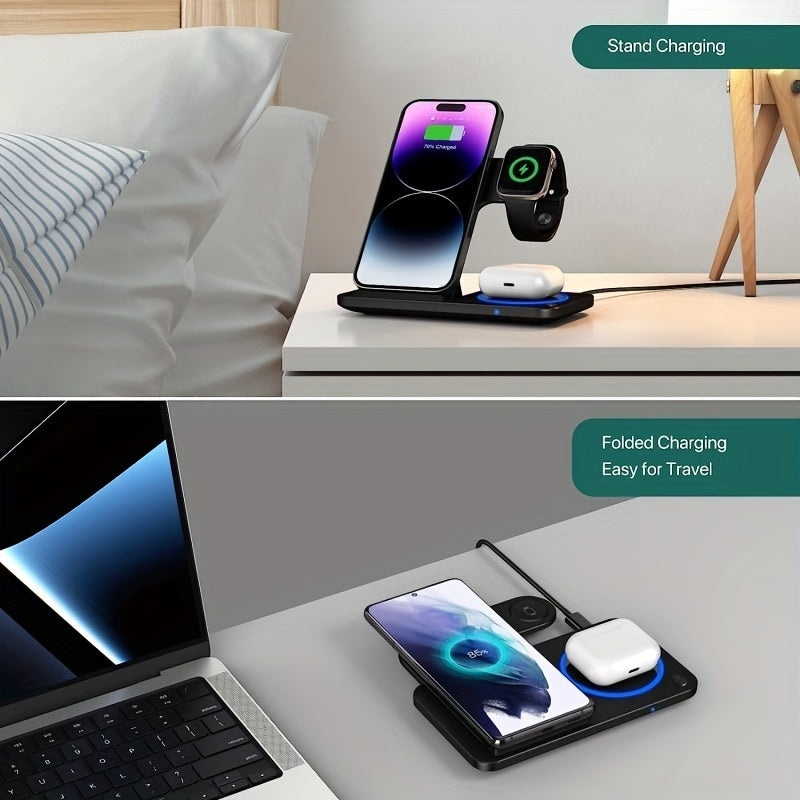 3 in 1 Wireless Charging Station for iPhone AirPods Apple Watch