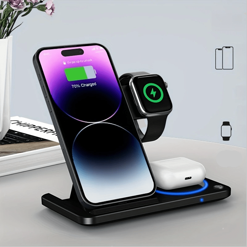 3 in 1 Wireless Charging Station for iPhone AirPods Apple Watch