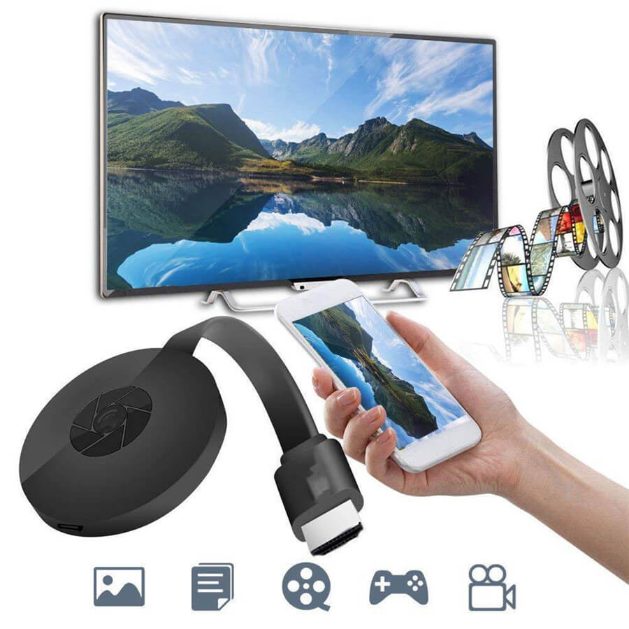 Wireless Video Streaming Device Chromecast TV Screen Mirroring Adapter